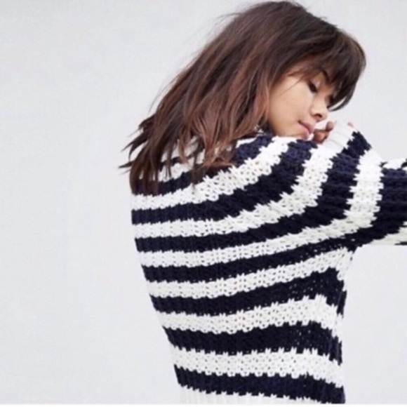 Free People “At The Beach” Striped Sweater - Picture 4 of 8